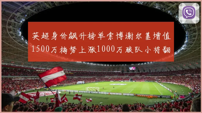 英超身价飙升榜单索博谢尔基增值1500万梅努上涨1000万狼队小将翻身80倍